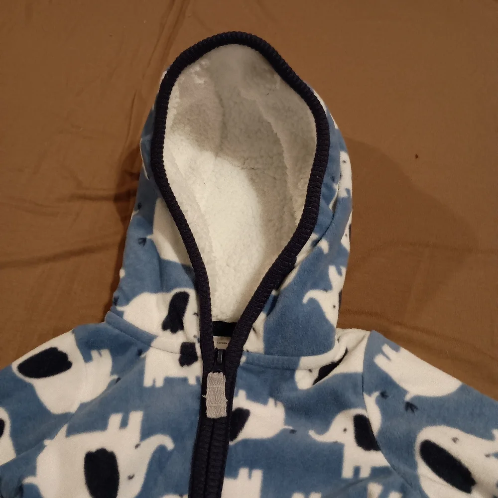NWT Carter's Fleece Elephant Hooded Jumpsuit